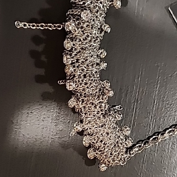 NWT BaubleBar Silver Chain Statement Necklace - Picture 4 of 5